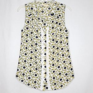 Modcloth XS Bumblebee Polka Dot Sleeveless Top